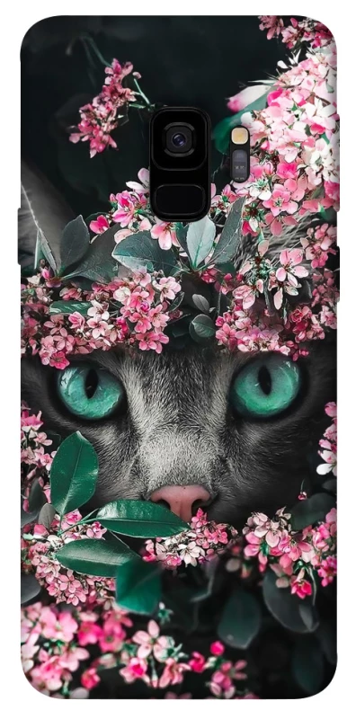 Чохол на Samsung Galaxy S9 Кіт в квітах фото 1 з 1