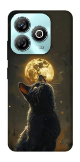 Чохол на ZTE Blade A75 4G Кіт під місяцем v2 фото 1 з 1