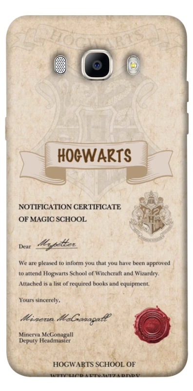 Чохол на Samsung J710F Galaxy J7 (2016) The Hogwarts acceptance letter фото 1 з 1