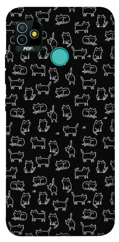 Чохол на TECNO POP 5 Black Cats фото 1 з 1