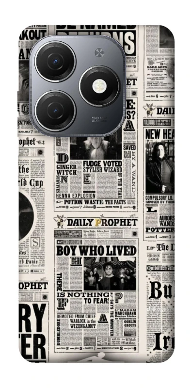 Чохол на TECNO Spark 20 Harry Potter newspaper фото 1 з 1