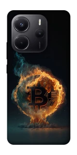 Чохол на Xiaomi Redmi Note 14 5G Fire Bitcoin фото 1 з 1