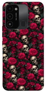Чехол на TECNO Spark 8C Черепа и розы фото 1 из 1