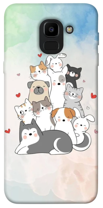 Чехол на Samsung J600F Galaxy J6 (2018) Funny Pets ver.2 фото 1 из 1