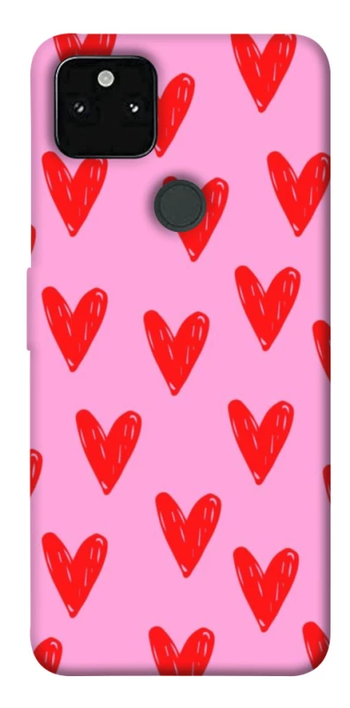 Чехол на Google Pixel 5A Red hearts 2 фото 1 из 1