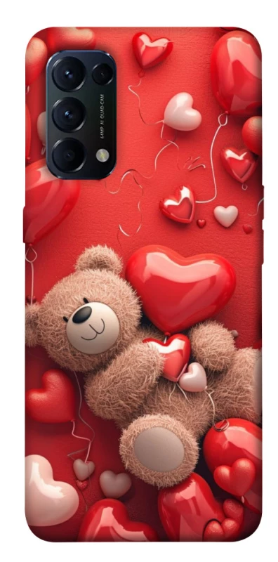Чохол на Oppo Reno 5 4G bear in hearts фото 1 з 1