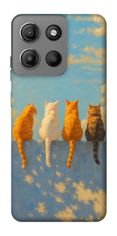 Чехол на Motorola Moto G15 Power cats on wall фото 1 из 1