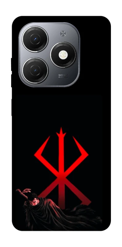 Чехол на TECNO Spark 20 Berserk Red Logo фото 1 из 1