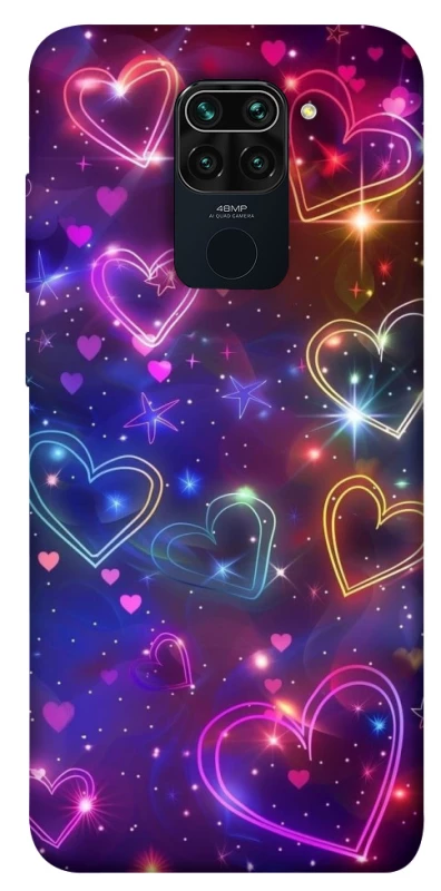 Чохол на Xiaomi Redmi Note 9 / Redmi 10X Drawn hearts фото 1 з 1