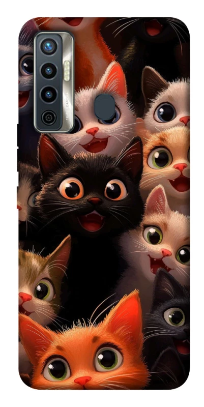 Чохол на TECNO Camon 17 happy cats фото 1 з 1