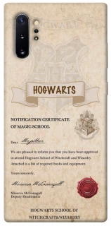 Чехол на Samsung Galaxy Note 10 Plus The Hogwarts acceptance letter фото 1 из 1