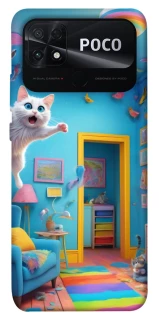 Чохол на Xiaomi Poco C40 crazy cat фото 1 з 1