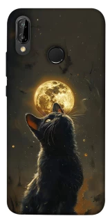 Чохол на Huawei P20 Lite Кіт під місяцем v2 фото 1 Чохол на Huawei P20 Lite Кіт під місяцем v2 фото 1 з 1