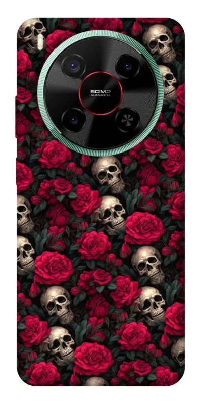 Чохол на ZTE Nubia V70 Max Черепа та рози фото 1 з 1