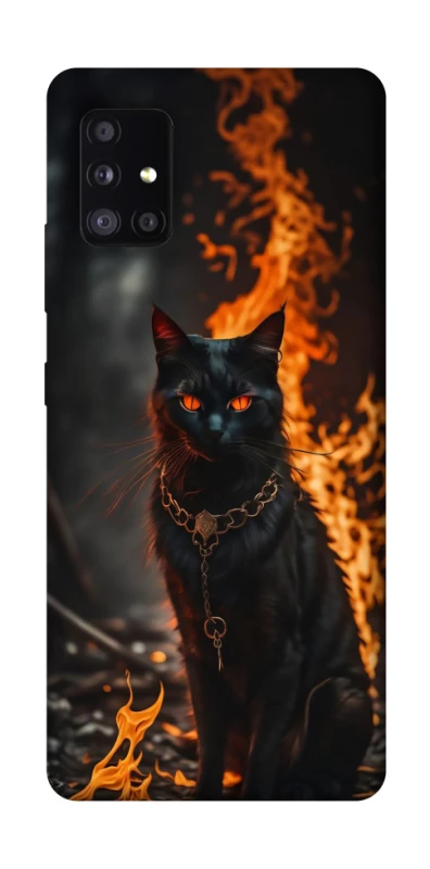 Чохол на Samsung Galaxy A51 5G Вогняний кіт фото 1 з 1