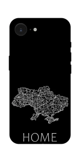 Чехол на Apple iPhone 16e (6.1") Ukraine black map фото 1 из 1