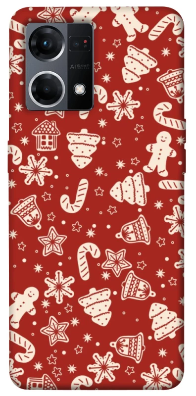 Чехол на Oppo Reno 7 4G Новогодний v3 фото 1 из 1