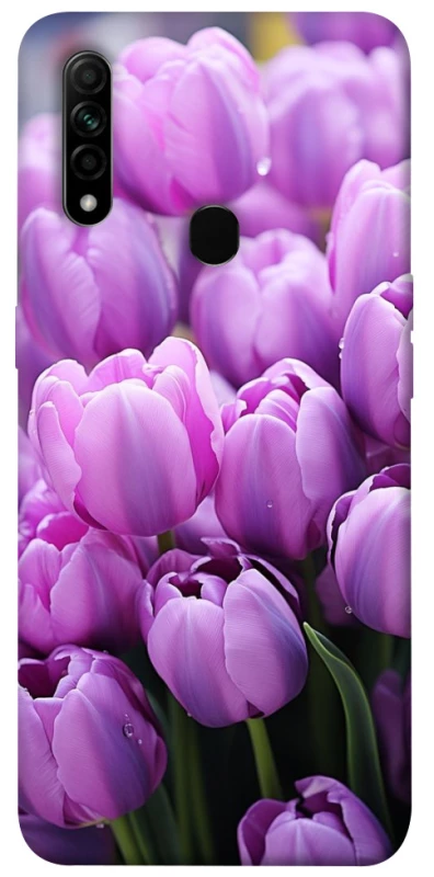 Чехол на Oppo A31 Фиолетовые тюльпаны фото 1 из 1