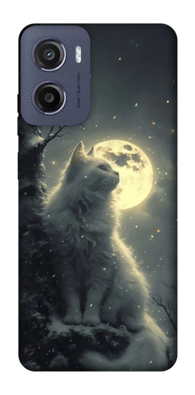 Чохол на Motorola Moto G05 Кіт під місяцем фото 1 з 1