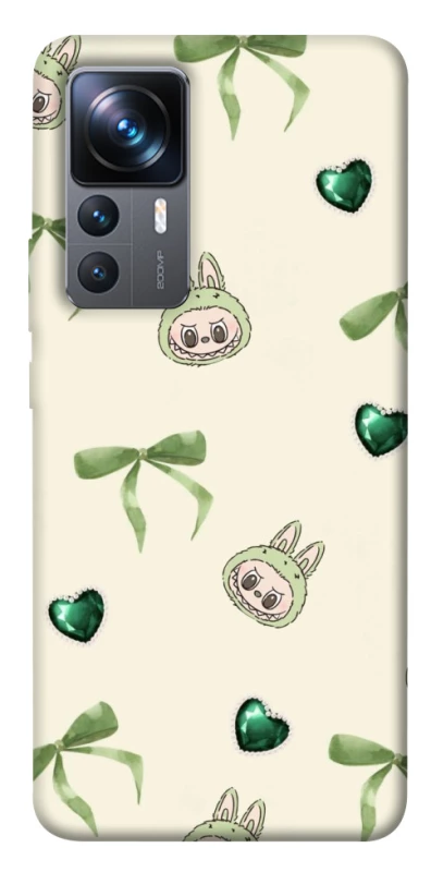 Чохол на Xiaomi 12T / 12T Pro Labubu Green Heart фото 1 з 1
