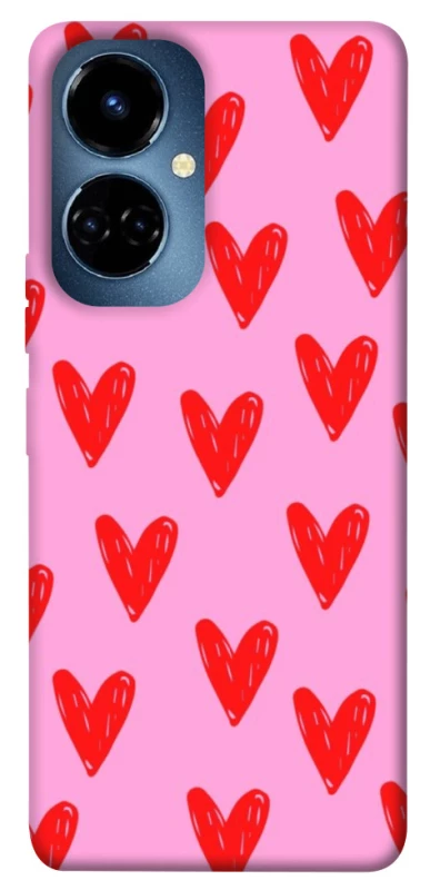 Чехол на TECNO Camon 19 Pro Red hearts 2 фото 1 из 1