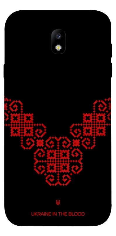 Чохол на Samsung J730 Galaxy J7 (2017) Чорно-червона вишиванка фото 1 з 1