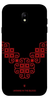 Чохол на Samsung J730 Galaxy J7 (2017) Чорно-червона вишиванка фото 1 з 1