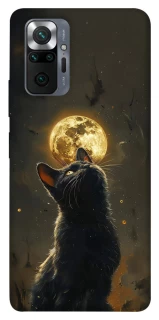 Чехол на Xiaomi Redmi Note 10 Pro Кот под луной v2 фото 1 из 1