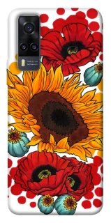 Чехол на Vivo Y31 Подсолнечники и маки фото 1 из 1