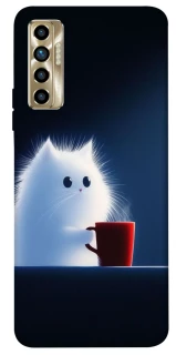 Чехол на TECNO Camon 17P Чехол кот с кофе фото 1 из 1