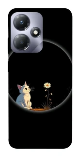 Чохол на Infinix Hot 30i Cat and flower фото 1 з 1