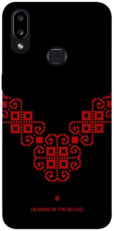 Чохол на Samsung Galaxy A10s Чорно-червона вишиванка фото 1 з 1