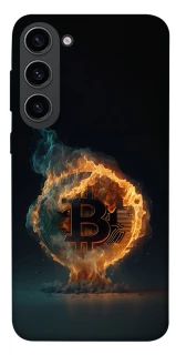 Чохол на Samsung Galaxy S23 Fire Bitcoin фото 1 з 1