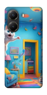 Чехол на Xiaomi Poco X7 Pro crazy cat фото 1 из 1