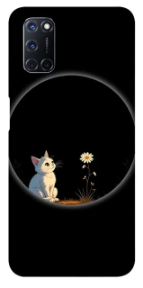 Чехол на Oppo A52 / A72 / A92 Cat and flower фото 1 из 1