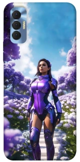 Чехол на TECNO Spark 8P Cyber space girl ver.4 фото 1 из 1