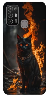 Чехол на ZTE Blade A52 Огненный кот фото 1 из 1