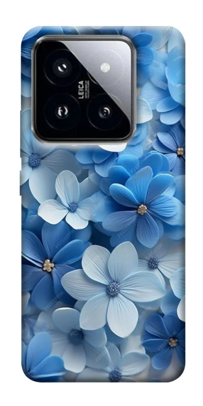 Чохол на Xiaomi 14 Pro Сині квіти фото 1 з 1