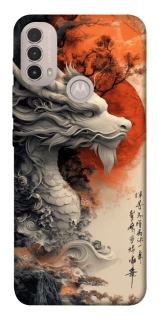 Чехол на Motorola Moto E40 white dragon фото 1 из 1