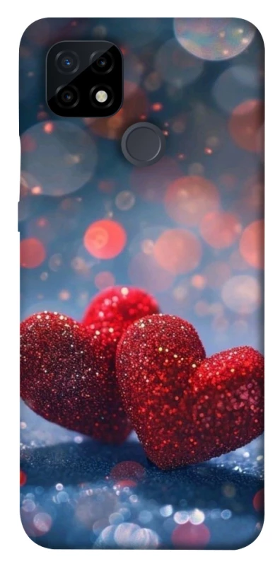 Чехол на Realme C21 Red hearts фото 1 из 1