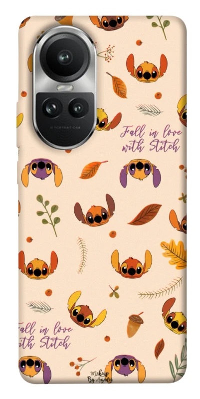 Чехол на Oppo Reno 10 Fall in love with Stitch фото 1 Чехол на Oppo Reno 10 Fall in love with Stitch фото 1 из 1
