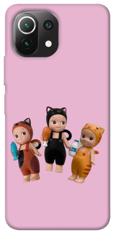 Чохол на Xiaomi Mi 11 Lite Cat Cafe Trio фото 1 з 1