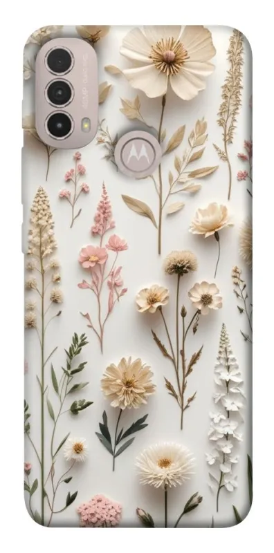 Чехол на Motorola Moto E40 Floral design ver.1 фото 1 из 1