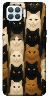 Чехол на Oppo F17 Pro Colorful Cat Collage фото 1 из 1