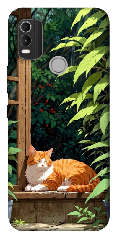 Чохол на Nokia C21 Plus red cat фото 1 з 1