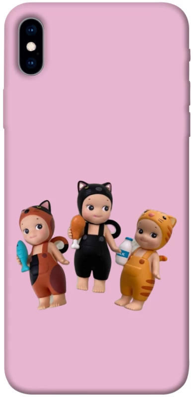 Чохол на Apple iPhone XS Max (6.5") Cat Cafe Trio фото 1 з 1