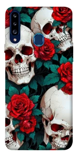 Чохол на Samsung Galaxy A20s skull and rose фото 1 з 1