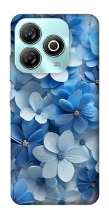 Чехол на ZTE Blade A75 4G Синие цветы фото 1 из 1