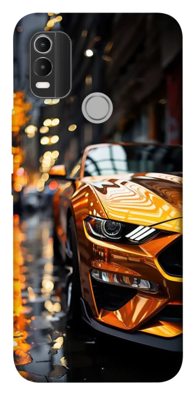 Чохол на Nokia C21 Plus Golden sports car фото 1 з 1