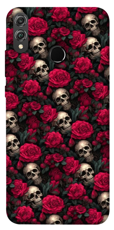 Чохол на Huawei Honor 8X Черепа та рози фото 1 з 1
